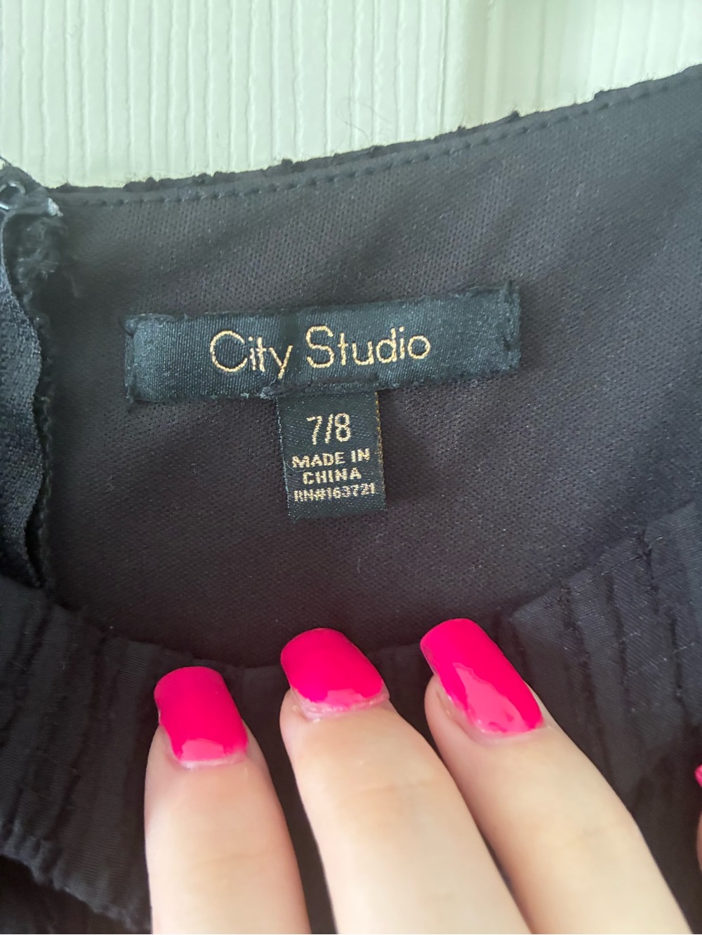 City Studio Black Long-Sleeve Square Dress - Picture 2 of 4